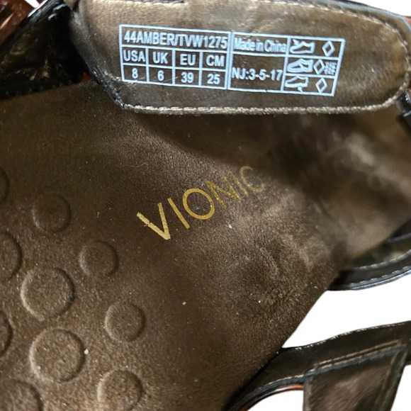 Vionic by Orthaheel Amber Tortoise Sandals Sz 8 - Picture 11 of 14